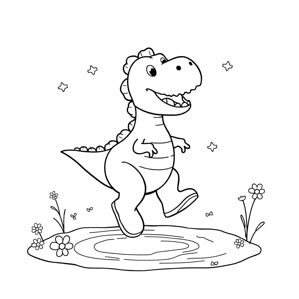 AI-generated coloring page example