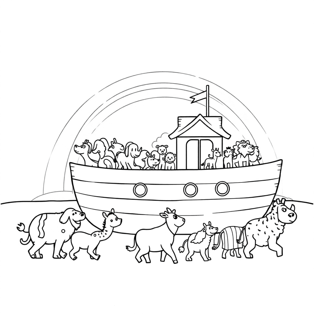 AI-generated coloring page example