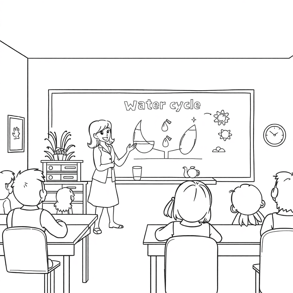 AI-generated coloring page example